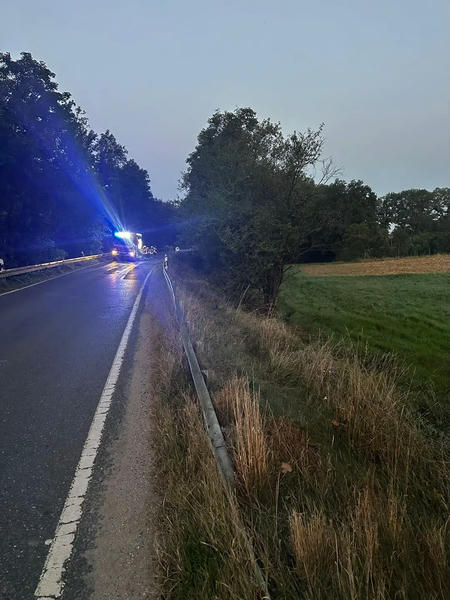 Die Spur des Unfallwagens